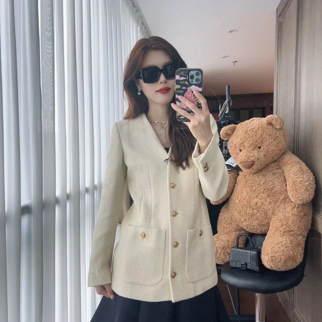 99新 GUCCI/古驰 麦殿/毛线米色套装/42码/230310QZFYW29