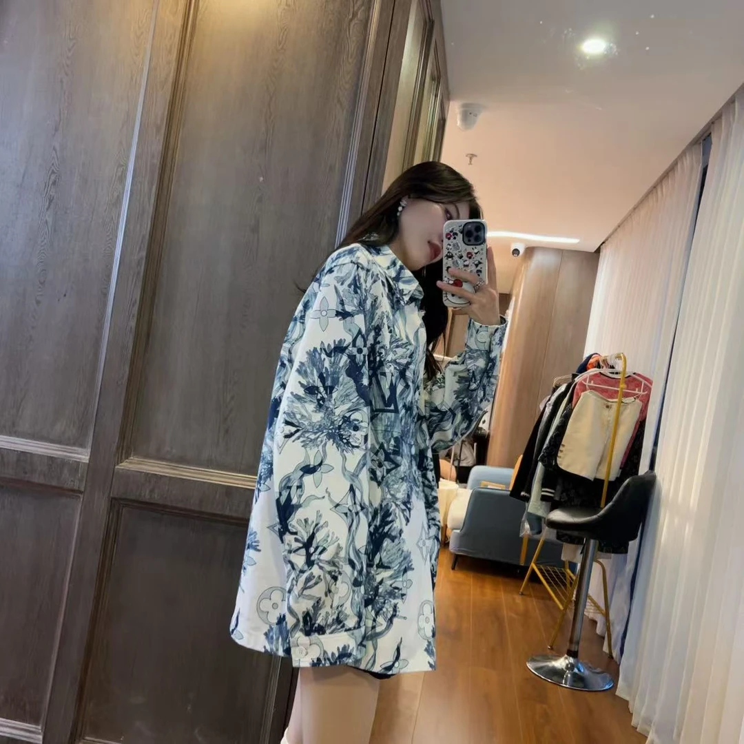 麦殿/95新/LV路易威登/字母图案印花长袖衬衫/241020WGYLLA2