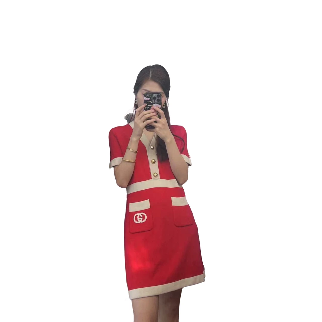 麦殿/95新/GUCCI 古驰/时尚连衣裙红色/s码/240710CWHZS10