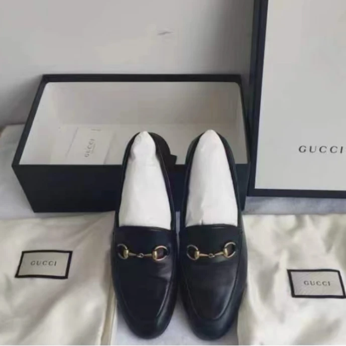 麦殿/95新/GUCCI 古驰/牛皮女鞋黑色/37码/240516GWY9Z01