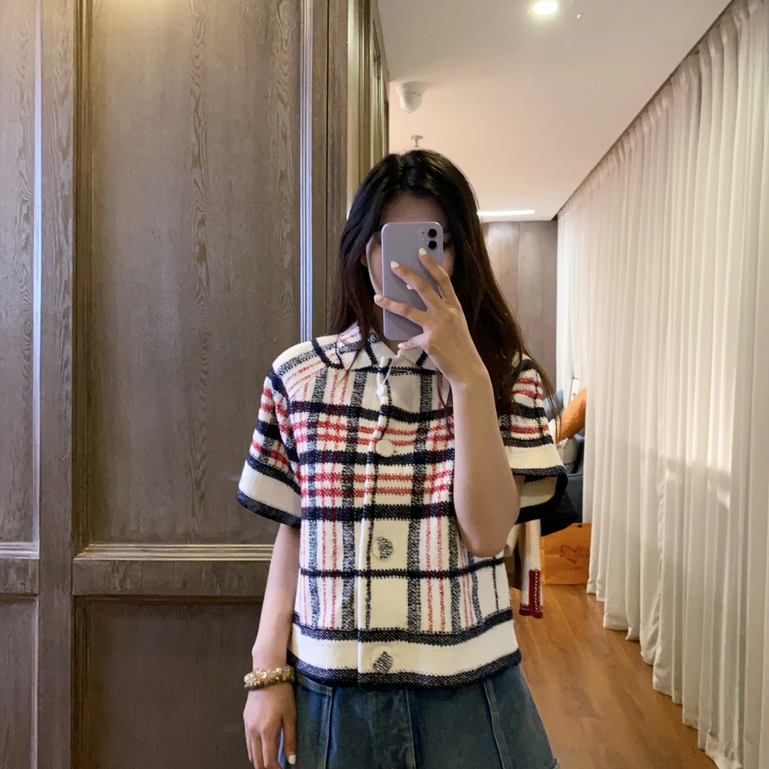 95新 DIOR/迪奥 麦殿/羊毛针织格纹外套40码/241119WLF9T12