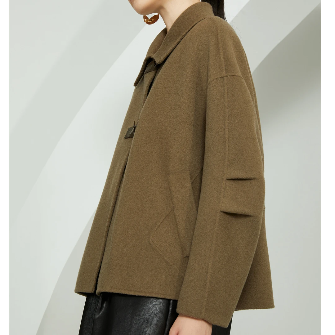 【红姐严选】新款时尚短款呢外套-S2313-C