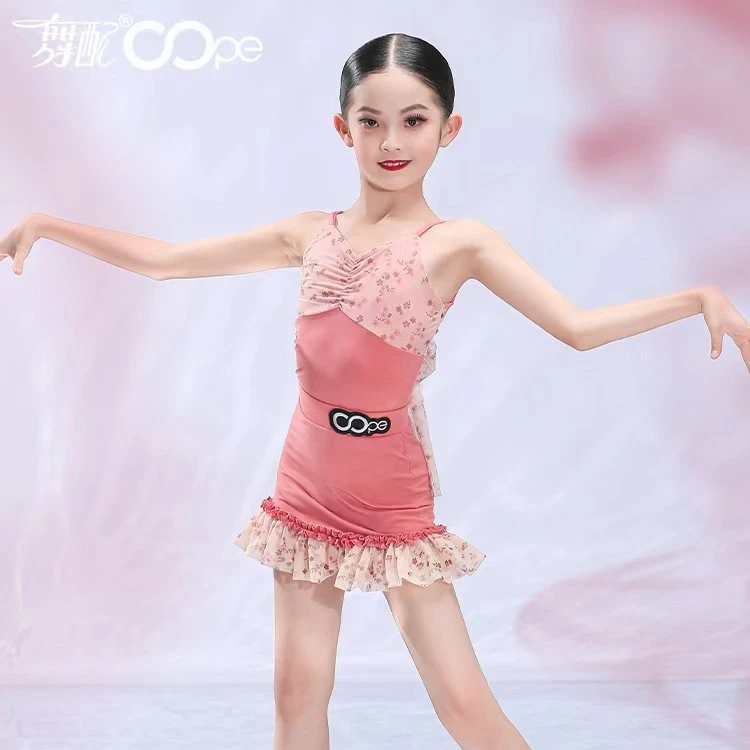 OOPE舞配少儿童舞服夏季练功服套装拉丁舞服练习服新款----L21016