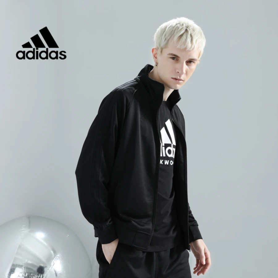 adidas/阿迪达斯跆拳道新款黑武士外套运动夹克上衣TR30JR澄子