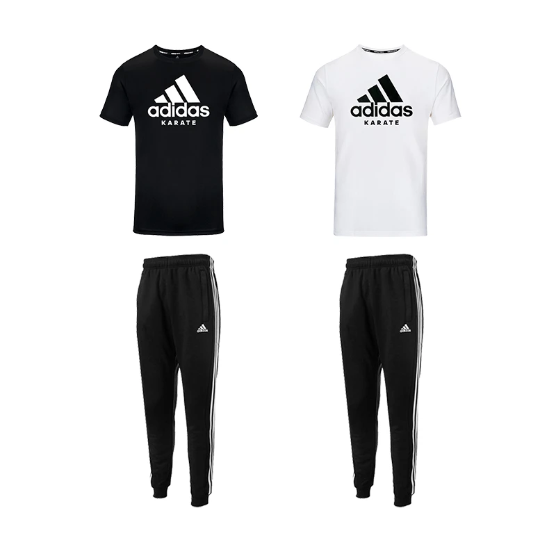 adidas/阿迪达斯夏季新款休闲时尚宽松短袖长裤套装ADICTKP【京徽】