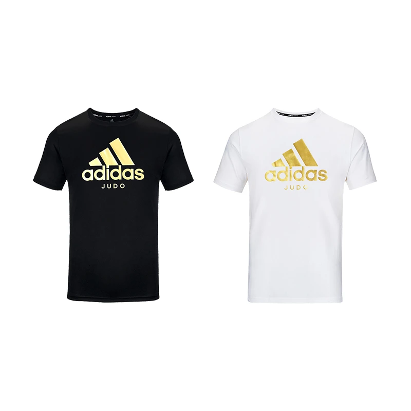 【兔子专属】adidas柔道圆领短袖夏透气吸湿速干T恤舒适ADICTJ