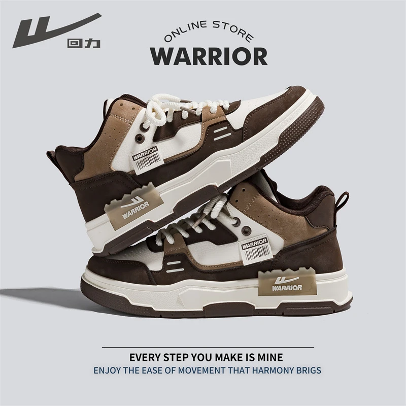 Warrior/回力板鞋男百搭新款秋冬原创爆款休闲百搭厚底增高运动鞋
