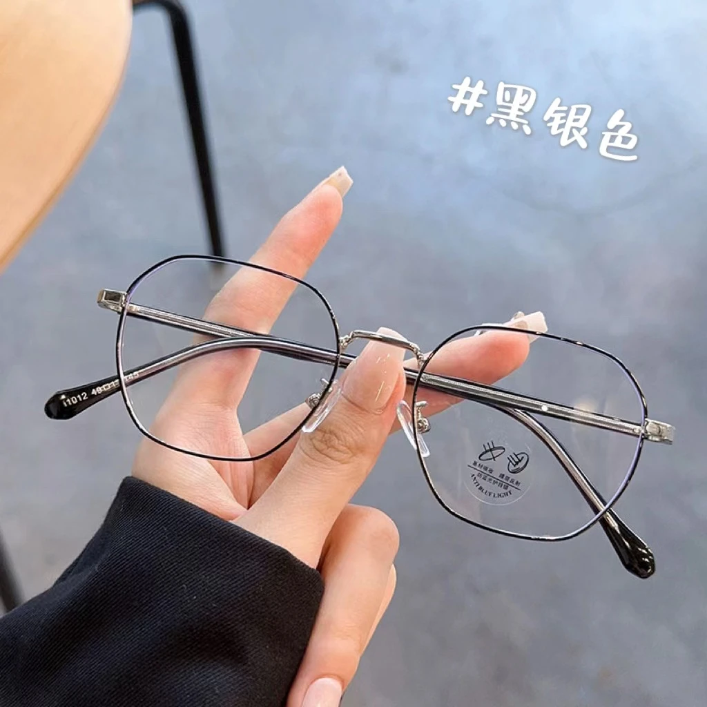 韩系眼镜近视女度数可配超清素颜神器文艺显脸小多边形眼睛镜架