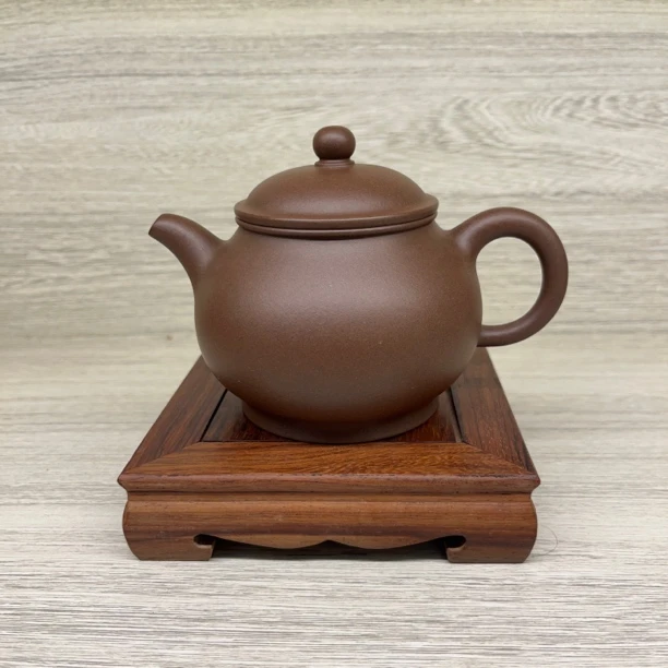 许小勇紫砂 全手工制作《潘壶》260cc原矿紫泥