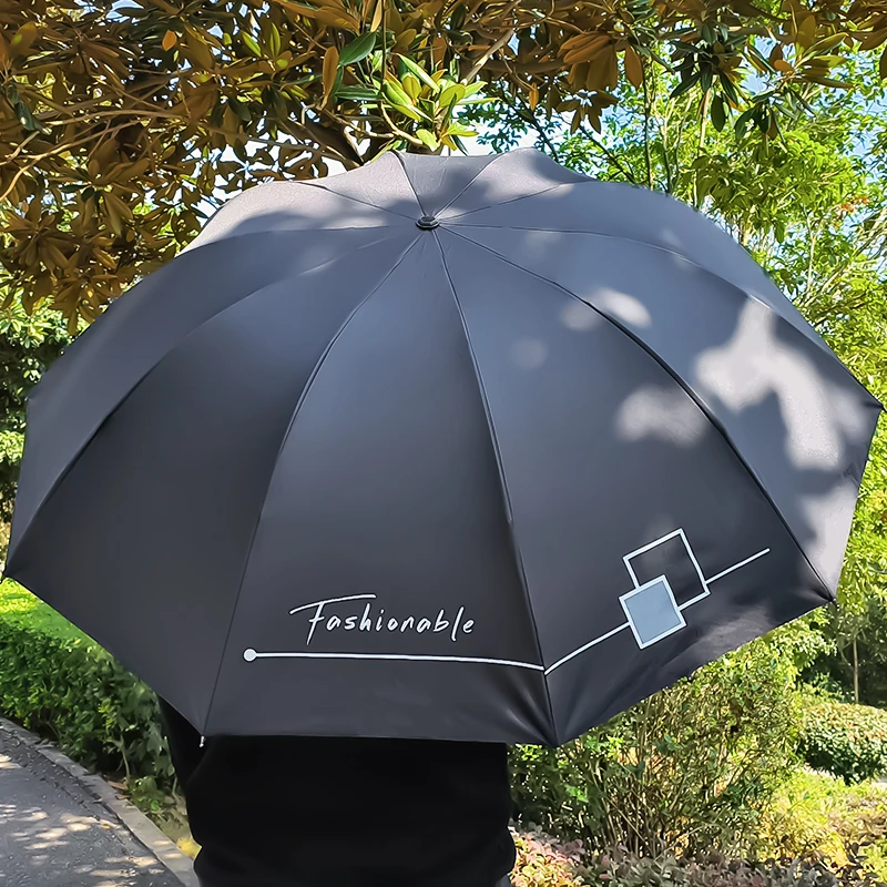 【英伦雨伞】十骨加大双人黑胶晴雨伞