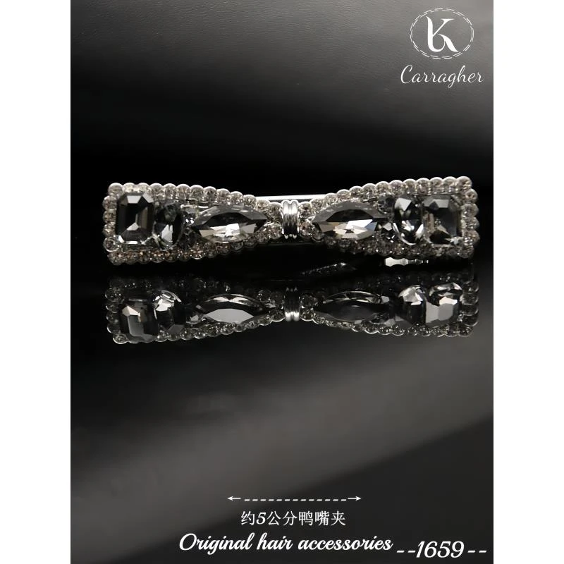 2040一对发货卡拉格原创设计款发夹气质轻奢时尚发满钻百搭发卡