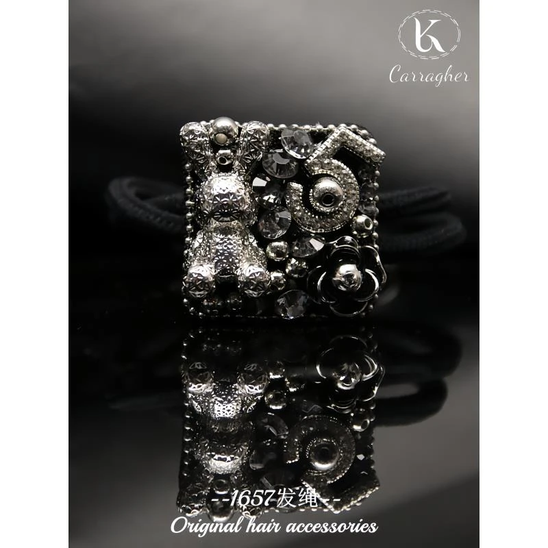 026拉格斐五号兔子系列双鼓发绳1657