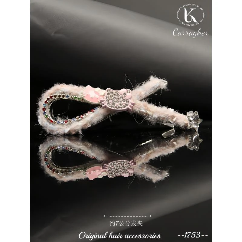 1308卡拉格原创设计款发夹气质轻奢时尚发满钻百搭发卡