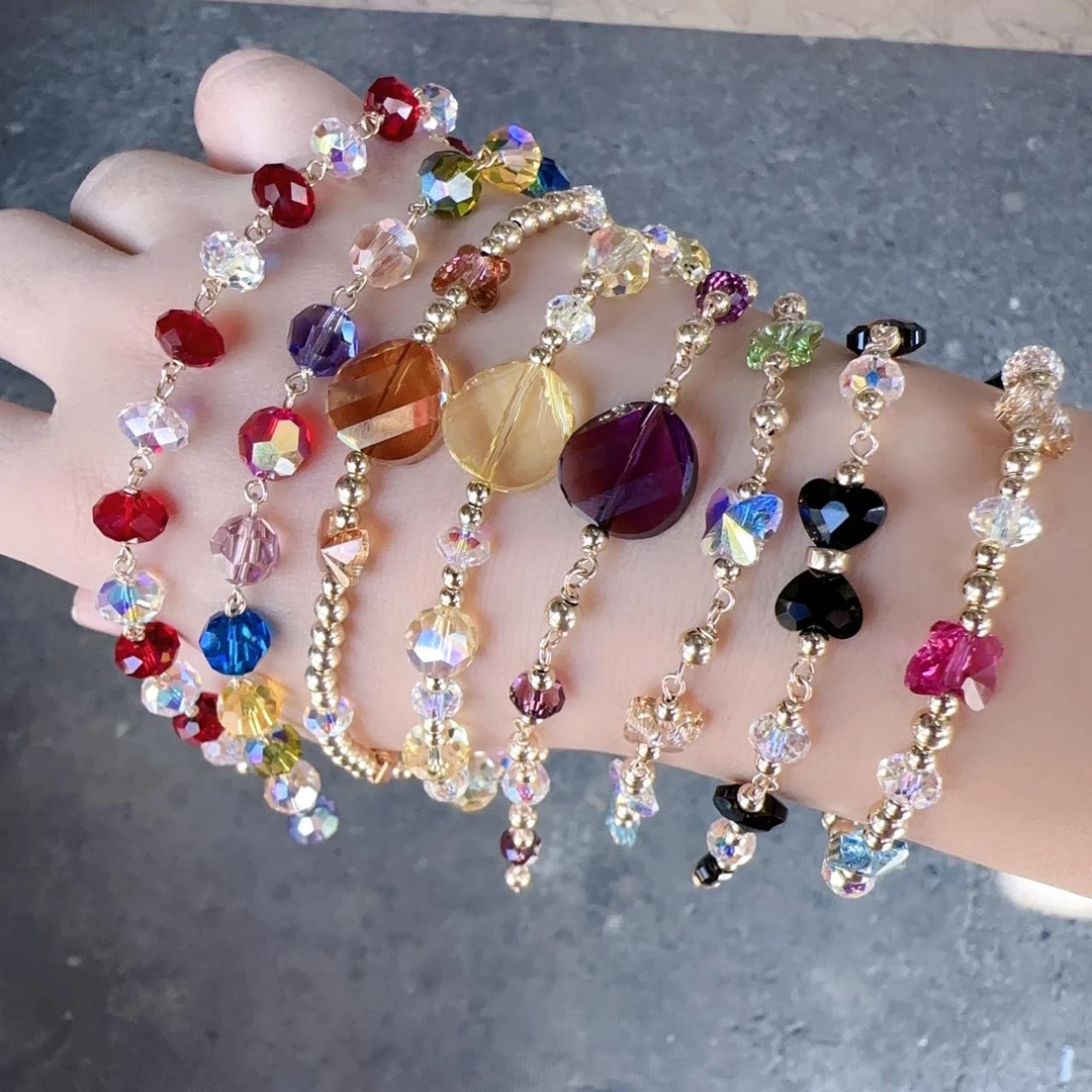 925银仿水晶手链 【花花专属】菲律宾轻奢气质手工打造彩色手链