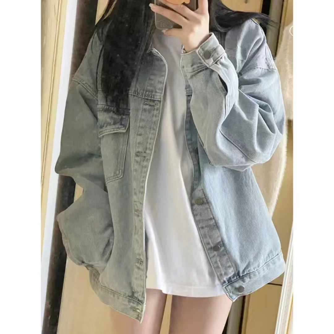 十（21-40）牛仔外套女秋冬设计感小众宽松休闲百搭反季清货