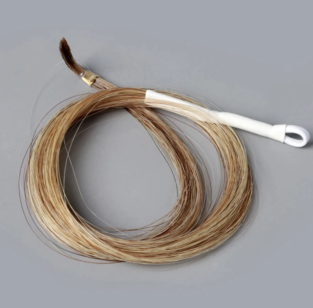 无漂染原色公马尾，易上香，延展性好，适用84厘米标准二胡弓