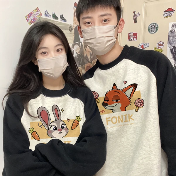 朱迪尼克联名情侣装卫衣春秋款2024新款不一样高级加绒外套冬季