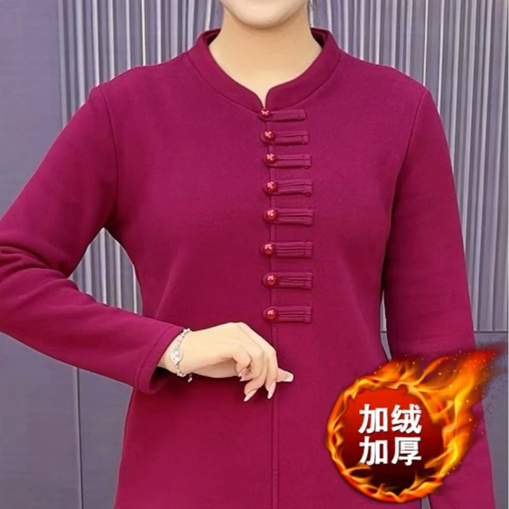 059-2新中式盘口加绒打底衫