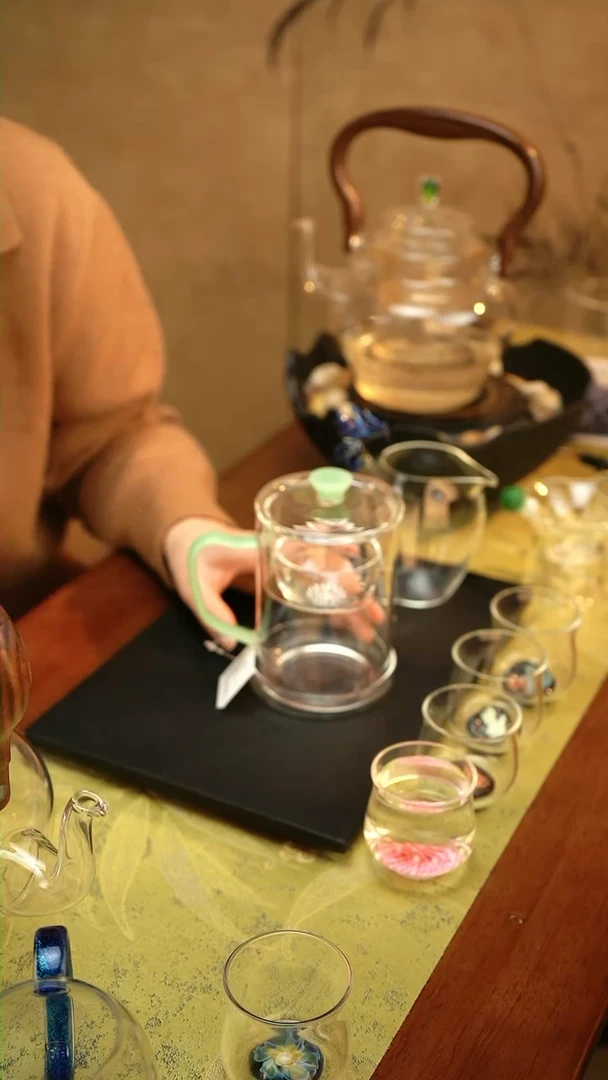 【闪购商品】高硼硅耐热玻璃飘逸杯绿玉飘逸杯绿玉