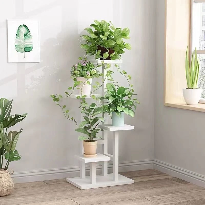 2025新款花架室内客厅落地阳台置物架花盆简约现代铁艺花架子多层