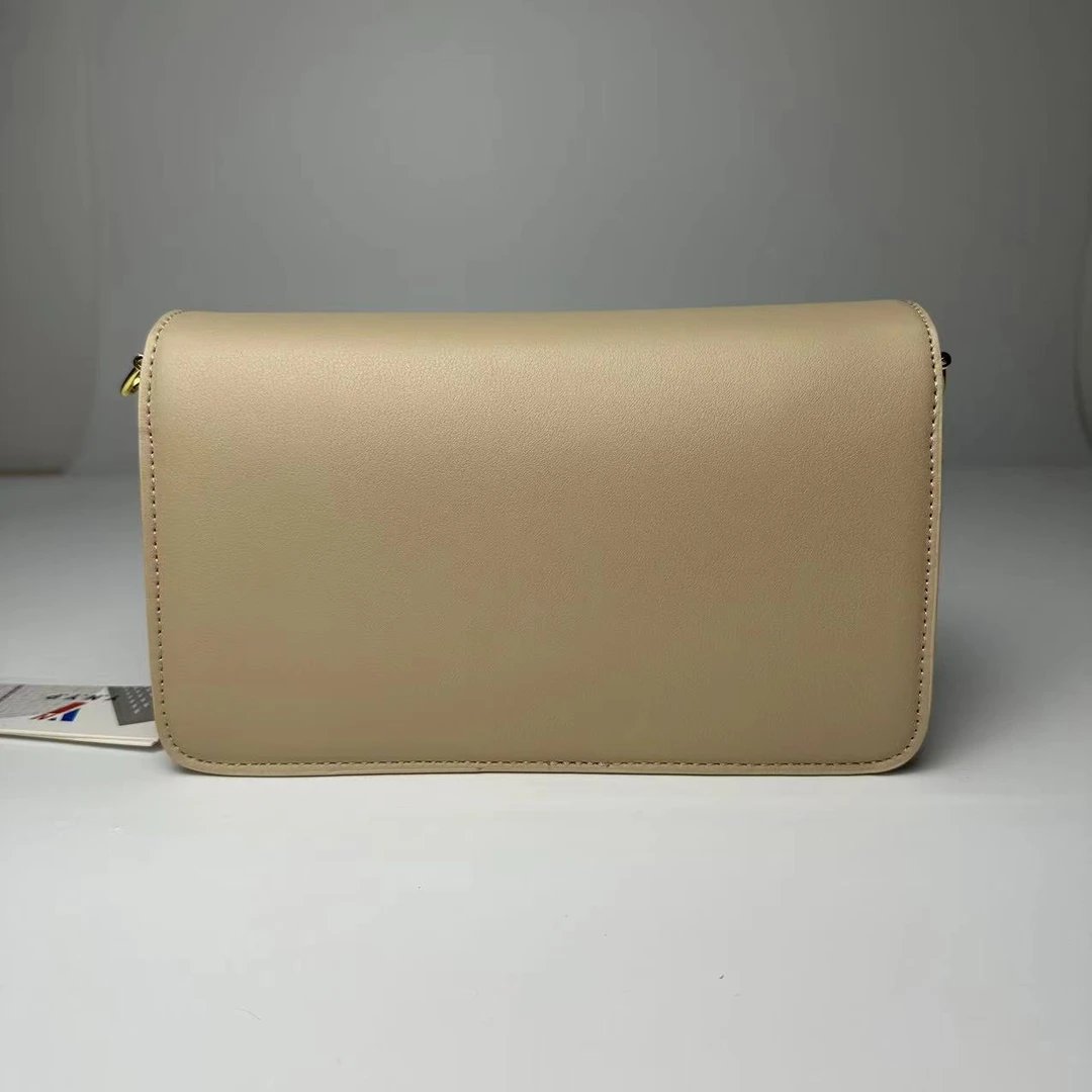 单肩斜挎包链条包#三文鱼7368#杏色