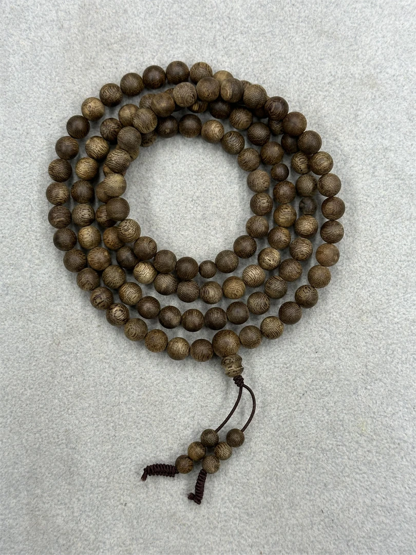 （CG249） 芽庄藏收级 天然野沉香0.8*108多圈高克重 文玩手串