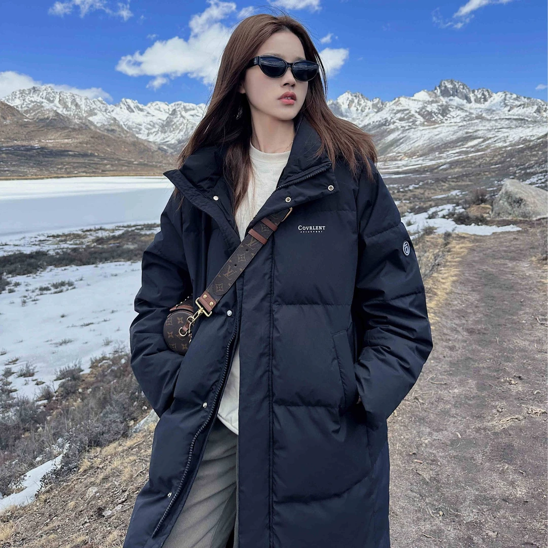 棉服女长款过膝2024年冬季新款韩系宽松加厚棉衣棉袄连帽保暖