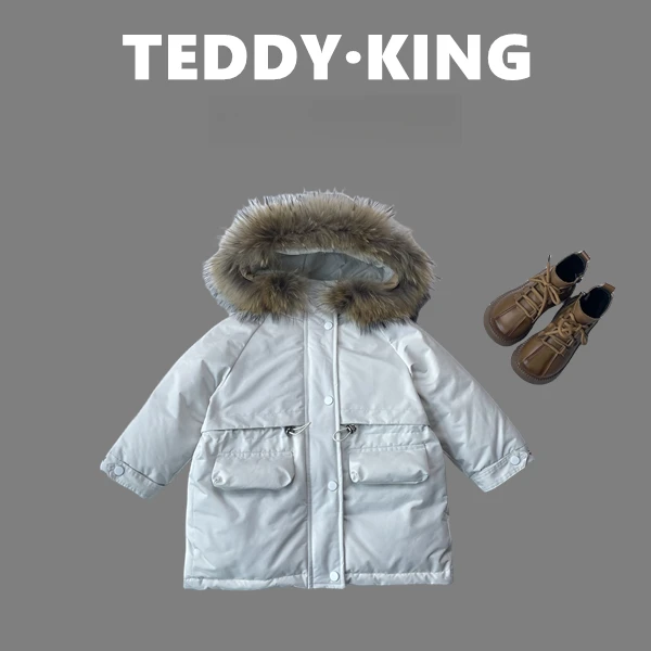 【Teddy King】2023冬 中小童保暖 加厚 大毛领羽绒服 TXB231539