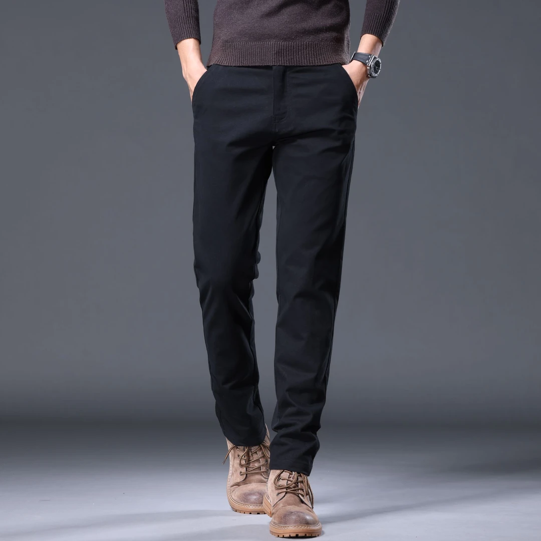 春秋季商务休闲裤男士潮流宽松小脚裤西裤直筒百搭纯色长裤子男款