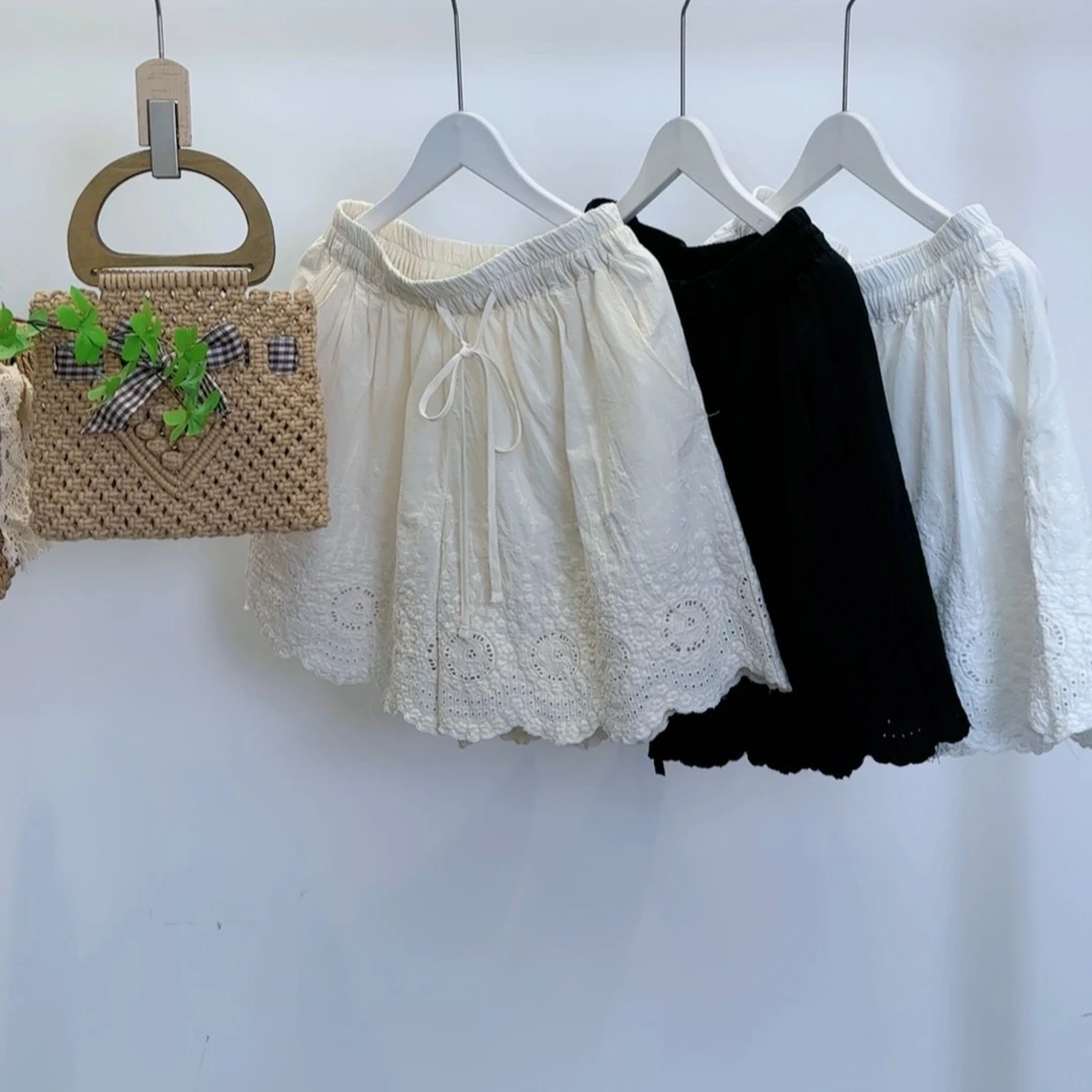 可衣-【定位刺绣】森系花边短裤内搭外穿女夏款