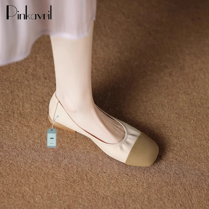 绝美晚晚风温柔豆豆鞋2024夏季新款大码女鞋子春款小香风平底单鞋