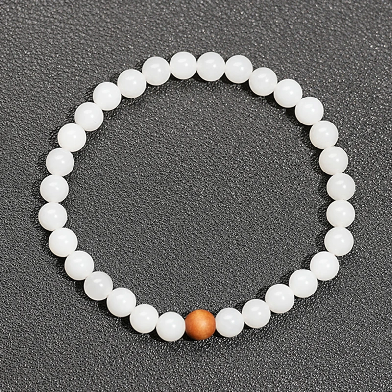 新疆和田玉白玉且末天泰老坑料卡5-6mm手串多样性发一条 鑫浩矿业