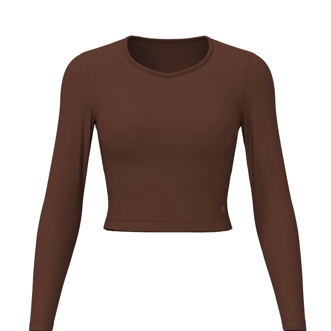 AEROBI ACTIVE秋冬款带胸垫一体式运动长袖瑜伽健身显瘦T恤3154A