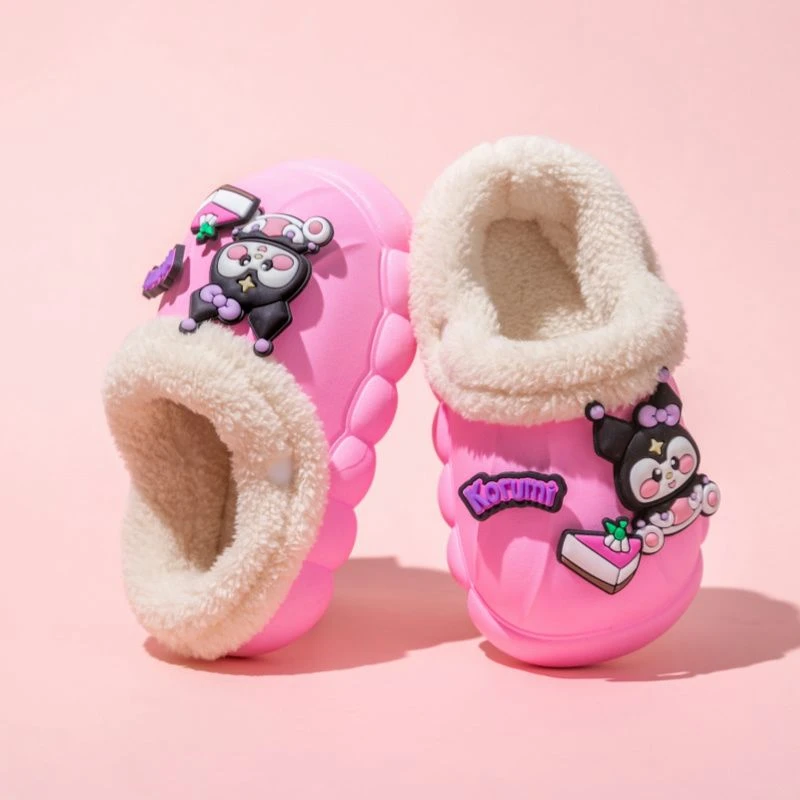 内里可拆洗可爱卡通女孩棉拖防水保暖防滑居家外穿新款儿童棉拖鞋