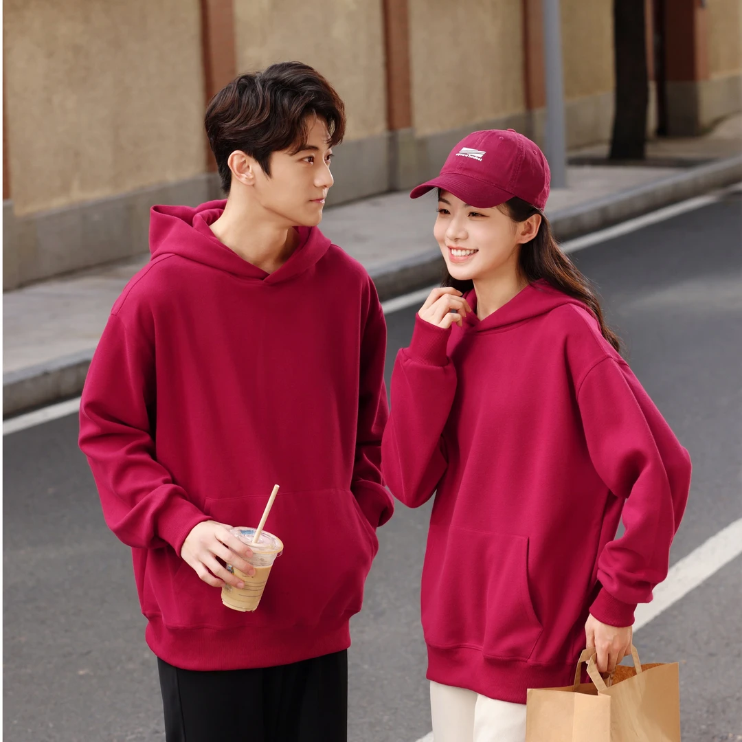 春秋工作服卫衣定制手机店餐饮奶茶店员工工作服定做印字印logo刺