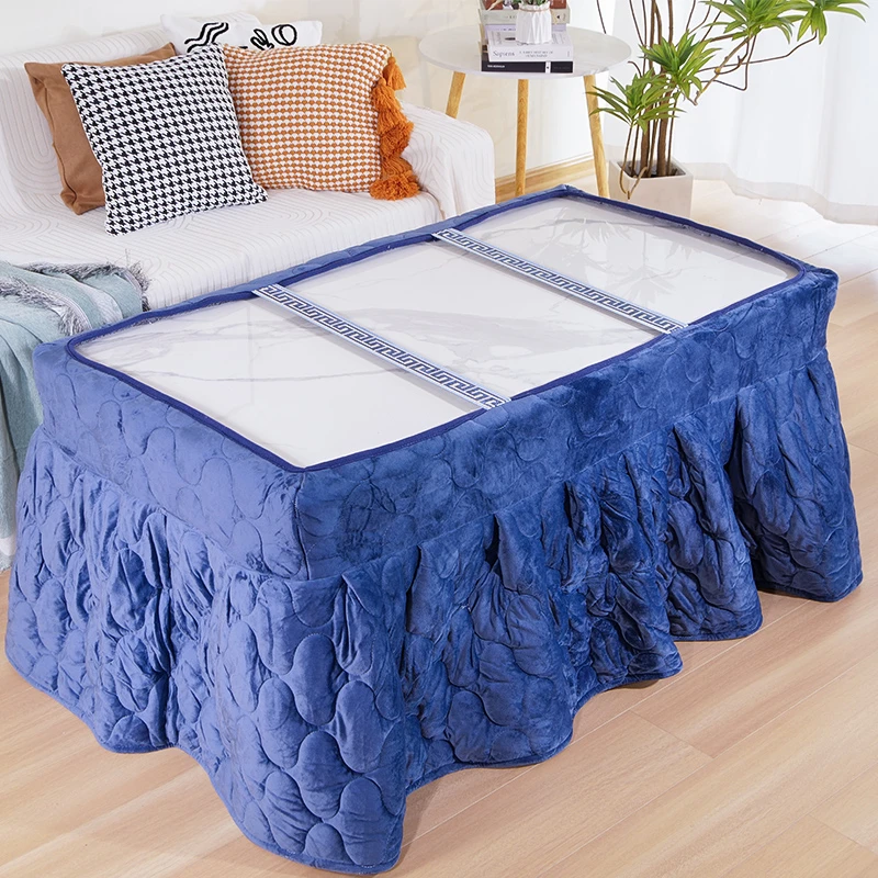 电炉罩长方形烤火罩加厚冬季取暖茶几桌子罩套电暖炉子罩桌布新款