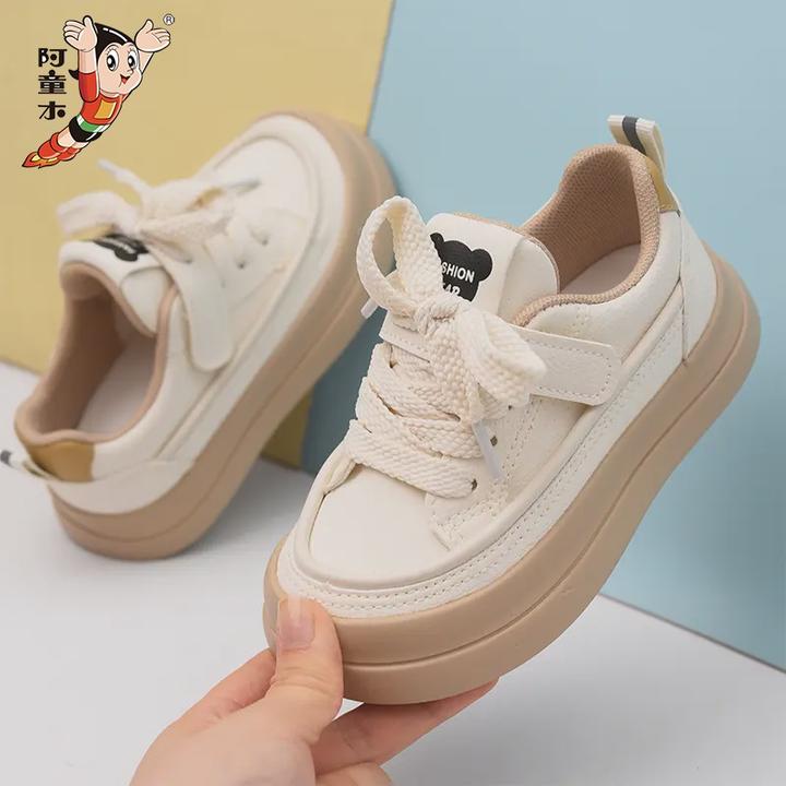 阿童木女童板鞋儿童鞋子2024春秋季新款休闲百搭小白鞋软底男童鞋