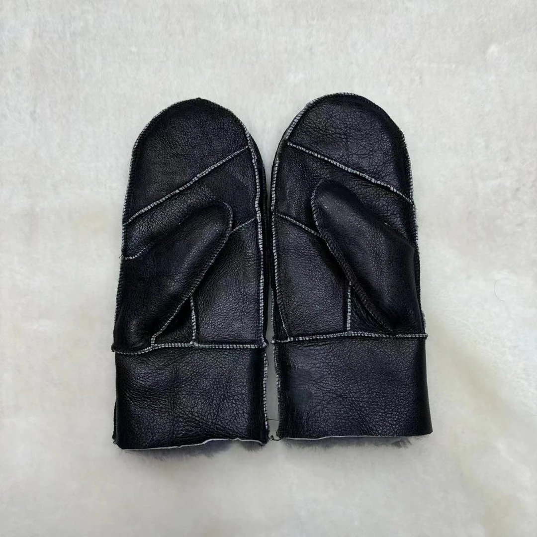 【真羊皮毛一体手套】冬季户外骑行保暖加厚防风耐磨男女款骑车必备