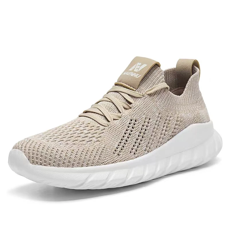 春夏飞织跑鞋男舒适休闲袜子鞋轻便软底网布情侣透气运动跑步鞋女