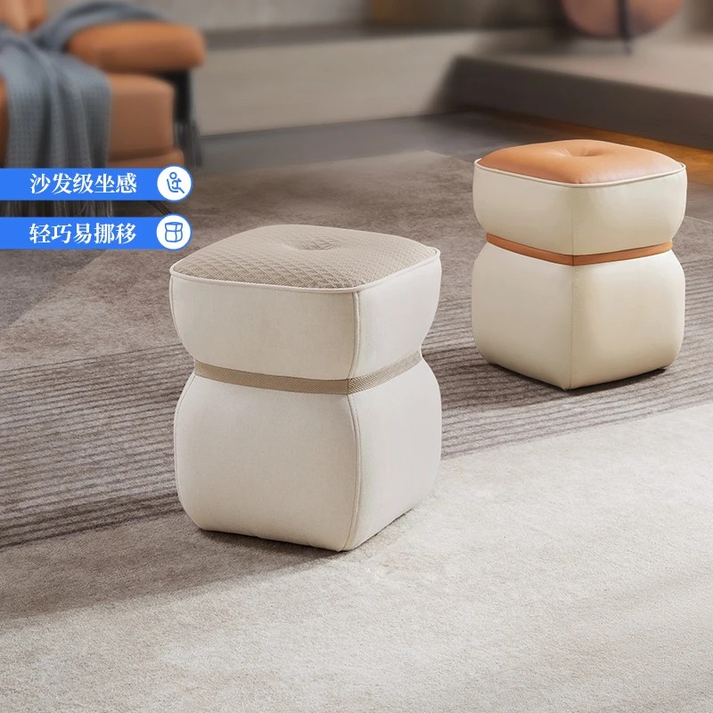 芝华仕意式轻奢化妆凳真皮简约主卧室网红女生梳妆台小椅子XJ019