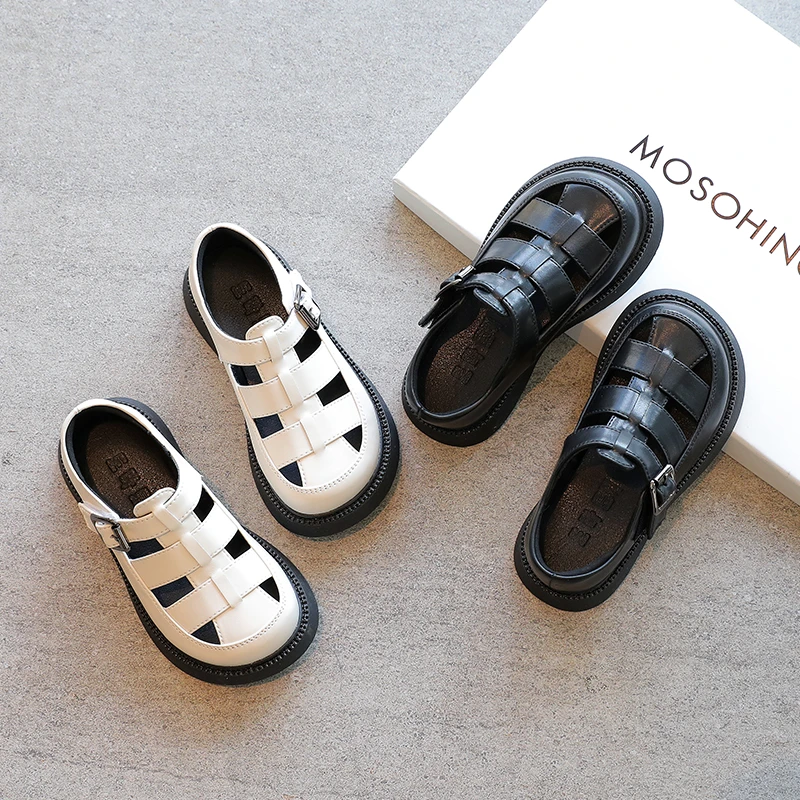 【牛宝宝】凉鞋夏款中大童男女童包头罗马凉鞋