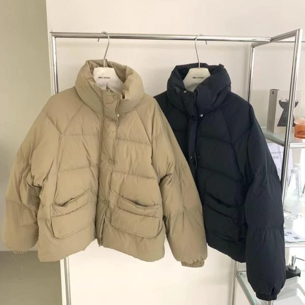 【NO退NO换】鑫燃Kiki 时尚复古立领白鸭绒羽绒服 9672 MMC