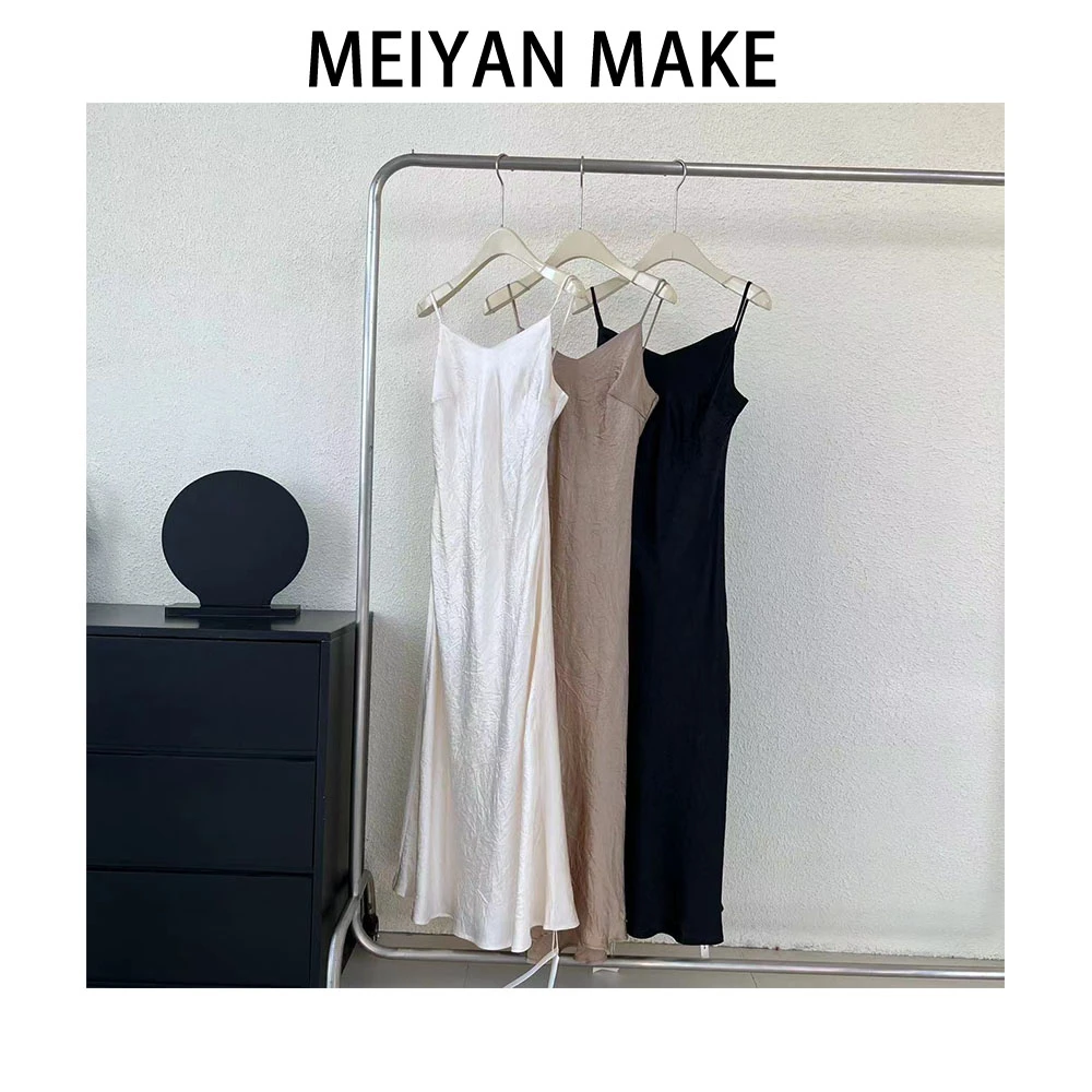 吊带连衣裙女高级感裙子艺术法式长裙Y01-2697