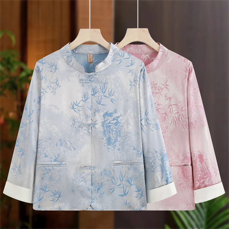 秋季新款上衣女大码春秋长袖夏季宽松春夏中式时尚显瘦百搭遮肚
