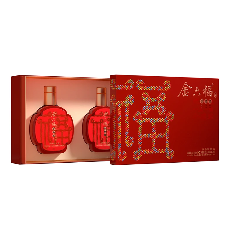 金六福·小福星白酒兼香型优级纯粮食酒送礼送长辈50.8度500ml*2