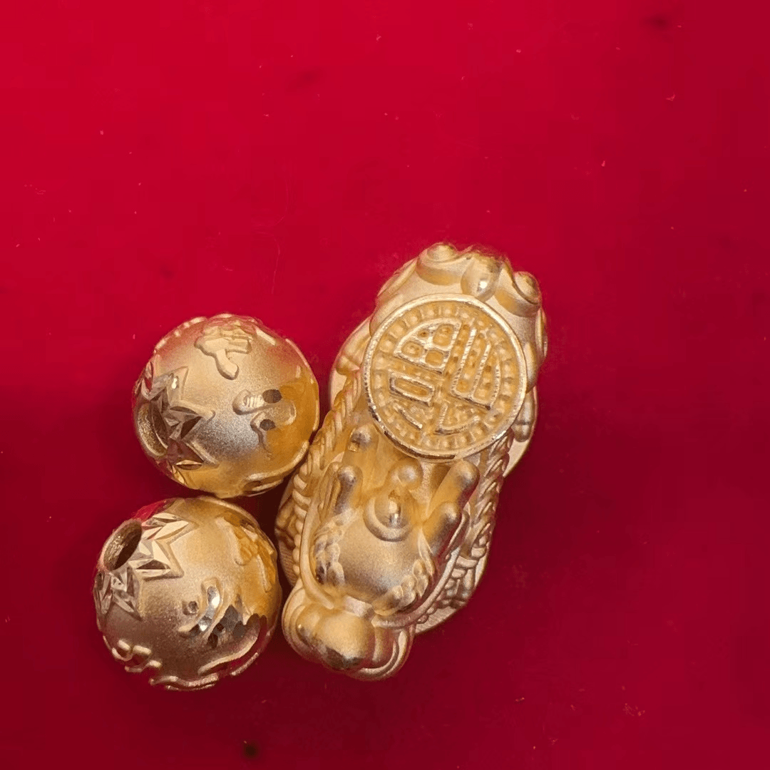 6.48g足金999貔貅金珠2