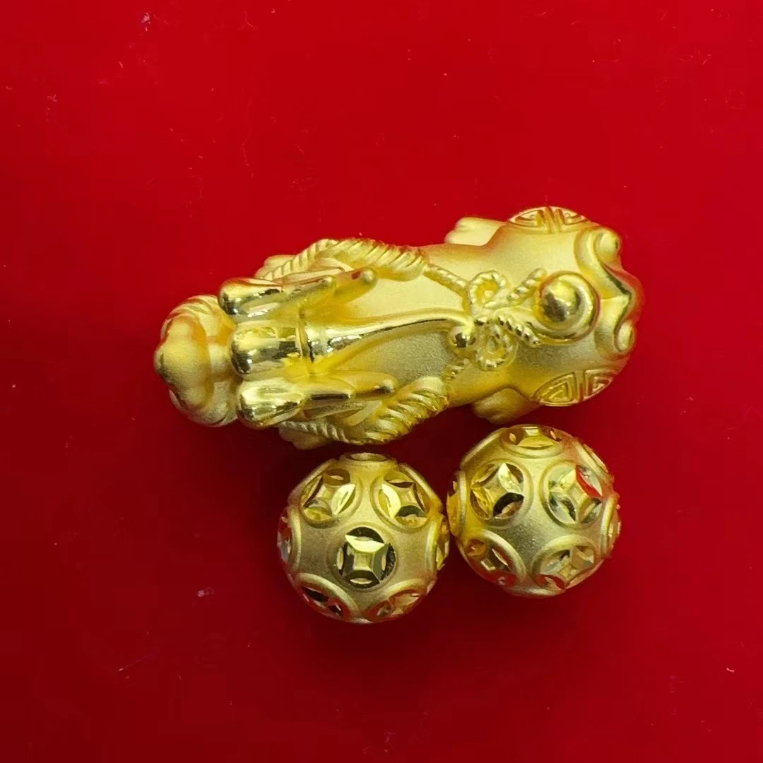 7.65g足金999貔貅金珠2