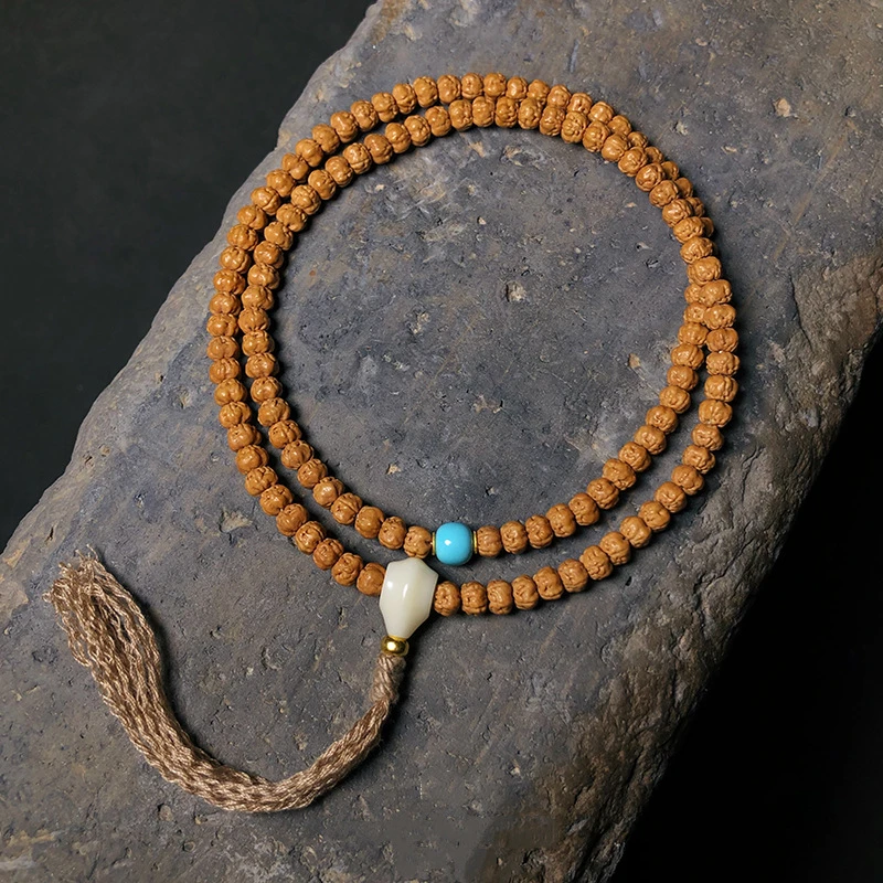 毕业级天然原色矮桩南瓜佛手小金刚菩提108颗三日红手串五爪金龙