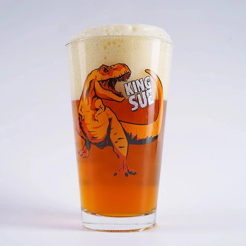 击倒巨人TopplingKingSue暴龙之王品脱杯精酿啤酒杯470ML黄龙绿龙