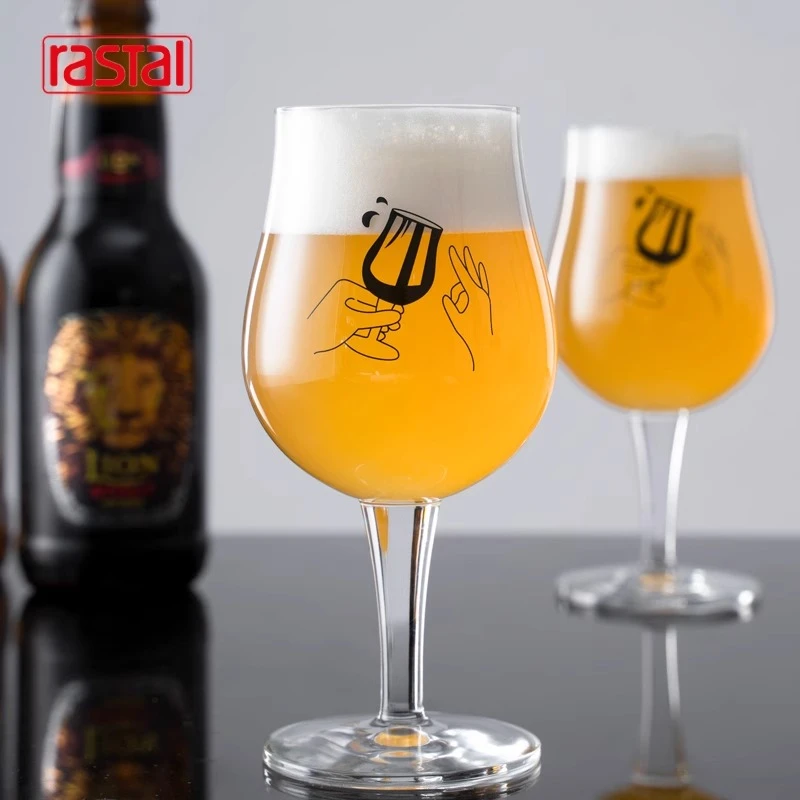 德国进口抖音网红个性啤酒杯水晶玻璃杯郁金香杯家用创意大肚杯